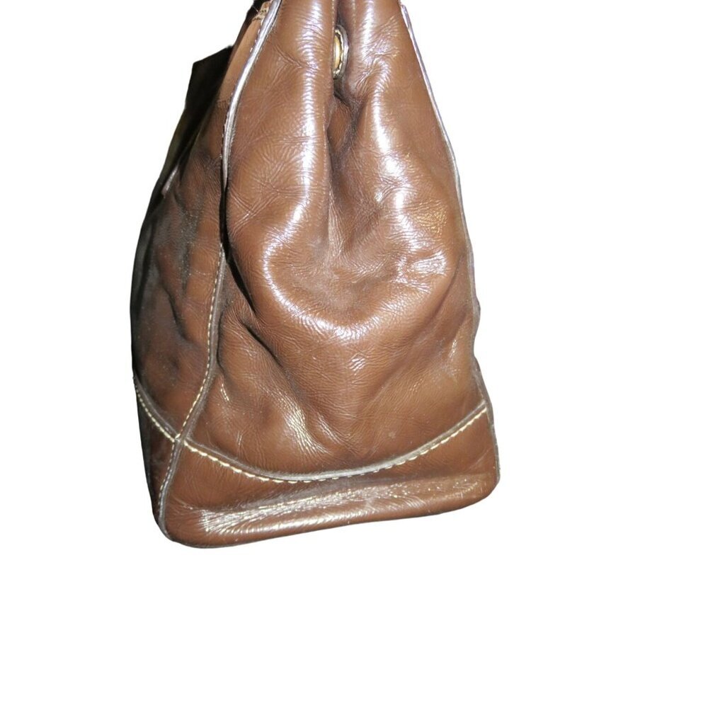 COACH 2007 Vintage 11789 Madeline Brown Patent Leather Double Handle Satchel - Picture 4 of 12